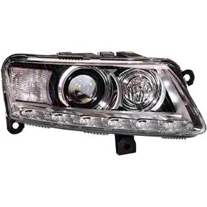 Lights, Right Headlamp (Xenon, With LED DRL, Takes D3S / H7 Bulbs, Supplied Without Motor) for Audi A6 Avant 2009 2011, 