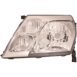 Lights, Left Headlamp (Halogen, Takes H4 Bulb, Manual or Electric Adjustment) for Toyota HIACE V van 2007 on, 