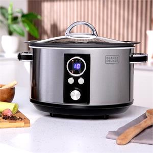 Small Appliances, Black & Decker 6.5L Digital Slow Cooker, Black and Decker