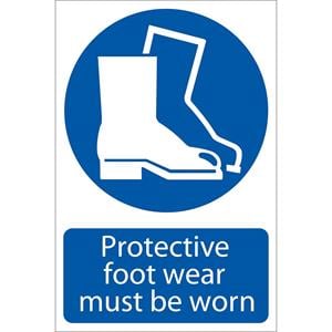 Signs and Stickers, Draper 72089 'Protective Footwear' Mandatory Sign, Draper