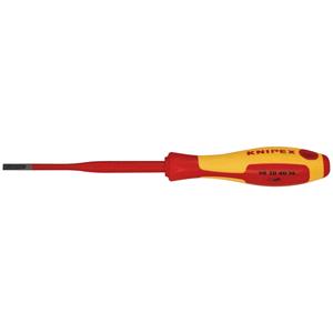 VDE Screwdrivers, KNIPEX 72387 VDE Insulated Slotted Screwdriver, 4.0 x 100mm   Slim, Draper