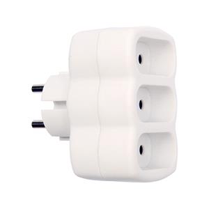 Hardware, ADAPTOR W.OUT EARTHING 3 SOCKETS, VOREL