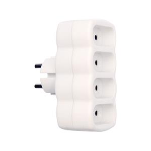 Hardware, ADAPTOR W.OUT EARTHING 4 SOCKETS, VOREL