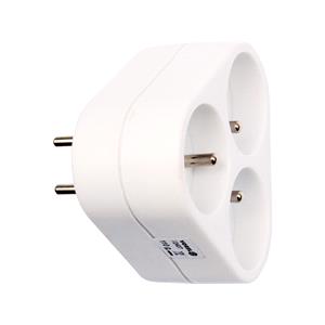 Hardware, ADAPTOR W. EARTHING 3 SOCKETS, VOREL