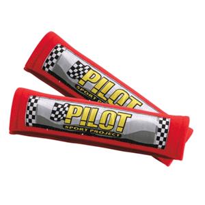 Seat Cushions, Pilot, safety belt comforters, pair pack   Red, Pilot