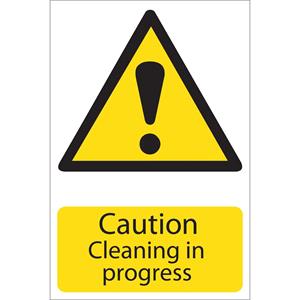 Signs and Stickers, Draper 72440 'Caution Cleaning' Hazard Sign, Draper