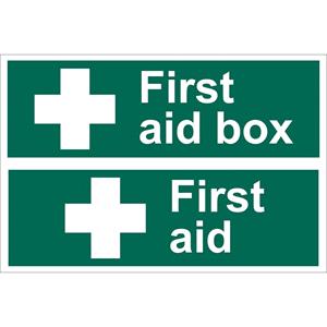 Signs and Stickers, Draper 72542 'First Aid Box' Safety Sign, Draper