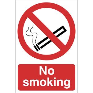 Signs and Stickers, Draper 72934 'No Smoking' Prohibition Sign, Draper