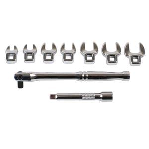 Flare Nut Spanners, Flare Nut Wrench Set 1/4 Sq Dr   Pack of 9, LASER