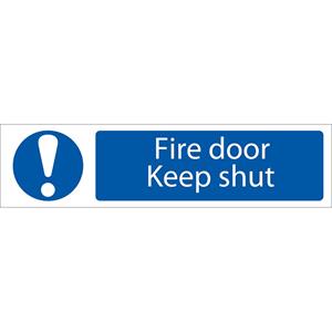 Signs and Stickers, Draper 73104 'Fire Door Keep Shut' Mandatory Warning Sign, Draper