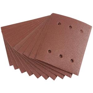 Sanding Sheets, Draper 73524 Ten 115 x 145mm 80 Grit Aluminium Oxide Sanding Sheets, Draper
