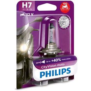 Uncategorised, Philips CITYVISION MOTO 12V 55W  H7 Single Bulb, Philips