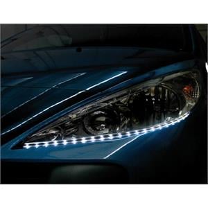 Accessories and Styling, LED Flex Strip Daytime Running Lights, 12V   21 LED   2x50 cm   White, Pilot