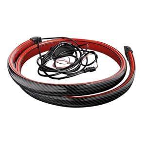 Exterior Tuning and Styling, Carbon look Adhesive Spoiler with Integrated Red LED Light   120 cm   12V, Pilot