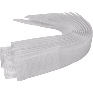 Cable Ties, Hook and Loop Cable Ties 150mm, White   Pack of 10, VOREL