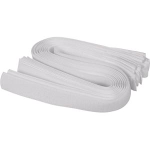 Cable Ties, Hook and Loop Cable Ties 450mm, White   Pack of 10, VOREL