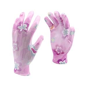 Hardware, POLYESTER GARDEN GLOVES 8" FLOWERS, FLO