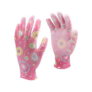 Hardware, POLYESTER GARDEN GLOVES 8" FLOWERS, FLO