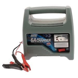 Battery Charger, Maypole 12v 6amp Battery Charger up to 1800cc, MAYPOLE