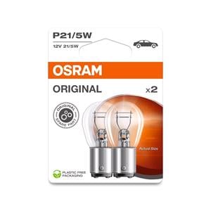 Bulbs   by Bulb Type, Osram Original 12V P21/5W BAY15d Bulb   Twin Pack, Osram