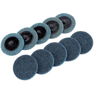 Air Tool Sanding Discs and Pads, Draper 75622 Ten 50mm Polycarbide Abrasive Pads (Fine), Draper