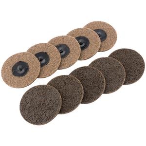 Air Tool Sanding Discs and Pads, Draper 75628 Ten 75mm Polycarbide Abrasive Pads (Course), Draper
