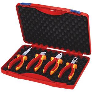 Tool Boxes, KNIPEX 76798 "RED" Electric Tools Set (4 Piece), Knipex