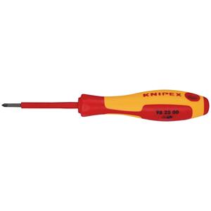 VDE Screwdrivers, KNIPEX 76807 VDE Insulated Pozidriv Screwdriver, PZ0 x 60mm, Draper