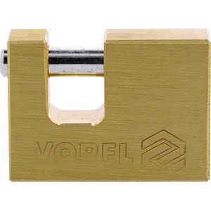 Locks and Security, RECTANGULAR BRASS PADLOCK 50MM, VOREL