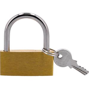 Locks and Security, PLATED BRASS PADLOCK  50MM, 