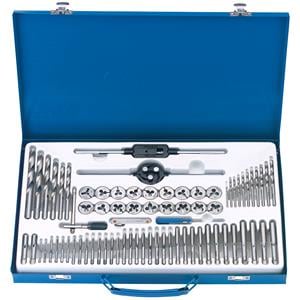 Threading, Draper 79205 Combination Tap and Die Set Metric and BSP (75 Piece), Draper