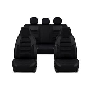 Seat Covers, CHAMPION Style Seat Covers with Fixed Headrests (Black) For Citroen C ZERO 2010 Onwards, MicksGarage