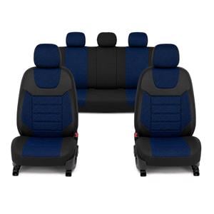 Seat Covers, CAPRICE Style Seat Covers (Black/Blue) For Citroen C ZERO 2010 Onwards, MicksGarage