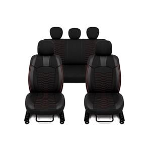Seat Covers, PLATINUM Style Seat Covers (Black/Red) For Citroen C ZERO 2010 Onwards, MicksGarage