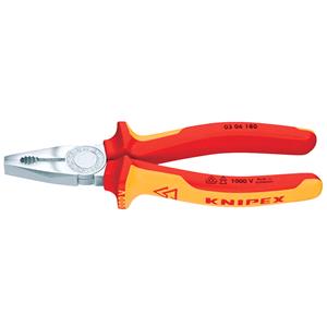 VDE Pliers, Knipex 81204 180mm Fully Insulated Combination Pliers, Knipex