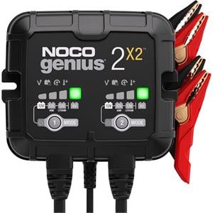 Battery Charger, NOCO GENIUS2X2 4A 2 Bank Battery Charger, NOCO