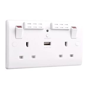 Connected Home, BG Eectrical 13A Wi-Fi Range Extender Socket with 2.1A USB Charger, BG Electrical