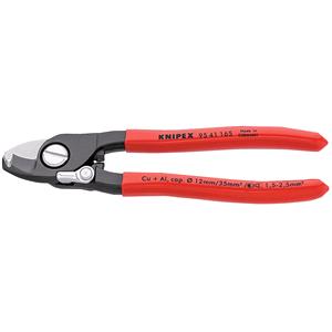 Cable Cutting Pliers, Knipex 82576 165mm Copper or Aluminium Only Cable Shear with Sprung Handles, Knipex