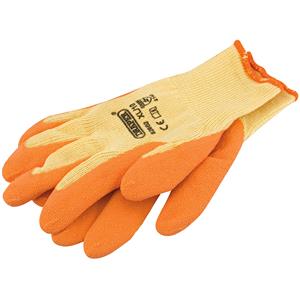 Gloves, Draper 82602 Orange Heavy Duty Latex Coated Work Gloves   Extra Large, Draper