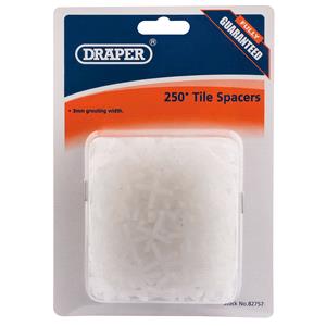 Tile Laying Tools, Draper 82757 3mm Tile Spacers (Approx 250), Draper
