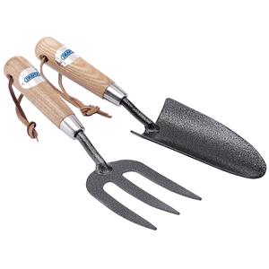 Forks, Draper 83776 Carbon Steel Heavy Duty Hand Fork and Trowel Set with Ash Handles (2 Piece), Draper