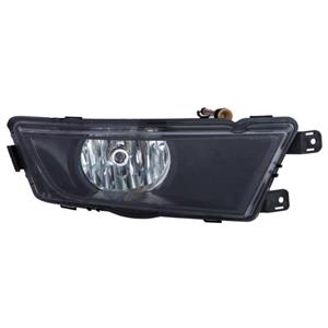 Lights, Right Front Fog Lamp (Black Bezel, Takes H8 Bulb) for Skoda OCTAVIA 2013 on, 