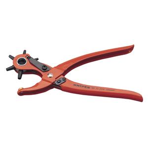 Hole Punch Pliers, Knipex 87161 220mm 6 Head Revolving Punch Pliers, Knipex