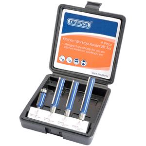 Router Bits, Draper 89993 Extra Long Router Bit Set (4 Piece), Draper