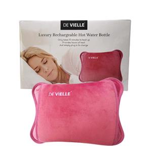 Gifts, De Vielle Rechargeable Hot Water Bottle   Rose Pink, De Vielle