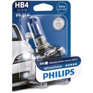 Bulbs   by Bulb Type, Philips WhiteVision 12V HB4 24W P22d Bulb   Single, Philips