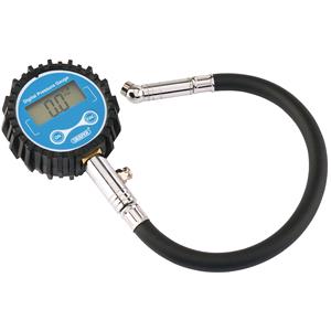 Tyre Pressure Gauges, Draper 91362 Digital Tyre Pressure Gauge with 300mm Flexible Hose, Draper