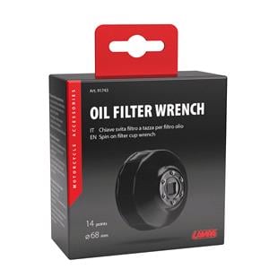 Filter and Plug Wrenches, Spin on oil filter cup wrench Ø 68 mm with 14 sides, Lampa