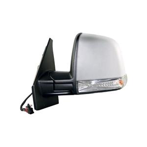 Wing Mirrors, Left Wing Mirror (electric, heated, primed cover, indicator, single glass) for Fiat DOBLO Cargo Flatbed, 2010 Onwards, 