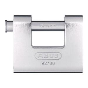 Locks and Security, ABUS Brass Shutter Lock with Steel Coating and Hardened Steel Shackle   80mm, ABUS